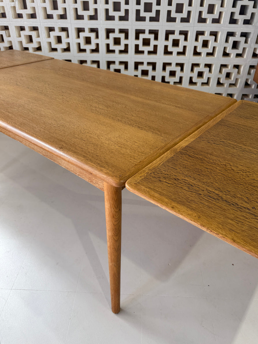 Danish Extension Dining Table in European Oak