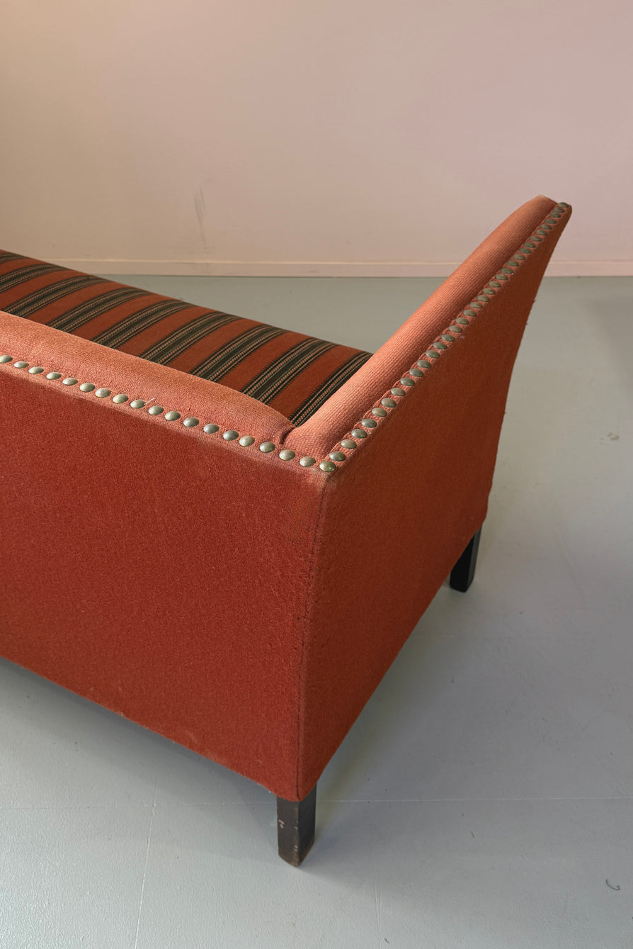 1950s Danish Box Sofa in Original Wool