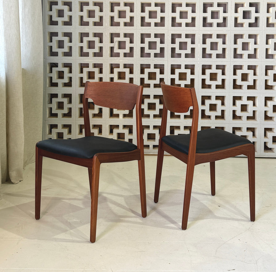 Set of Four Danish Dining Chairs in Teak