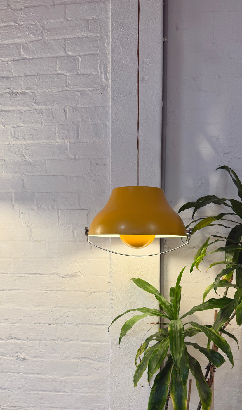 Danish Mid-Century Pendant in Yellow