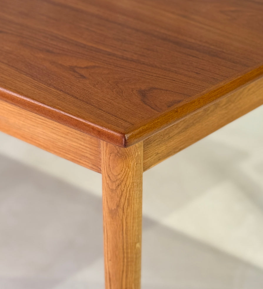 Large Danish Dining Table in Teak & Oak