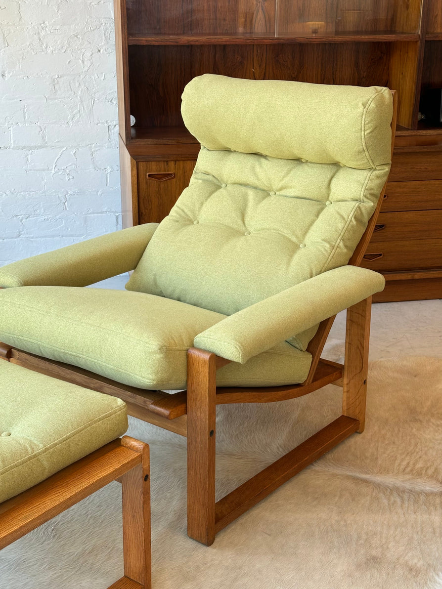 Danish Lounge Chair & Footstool