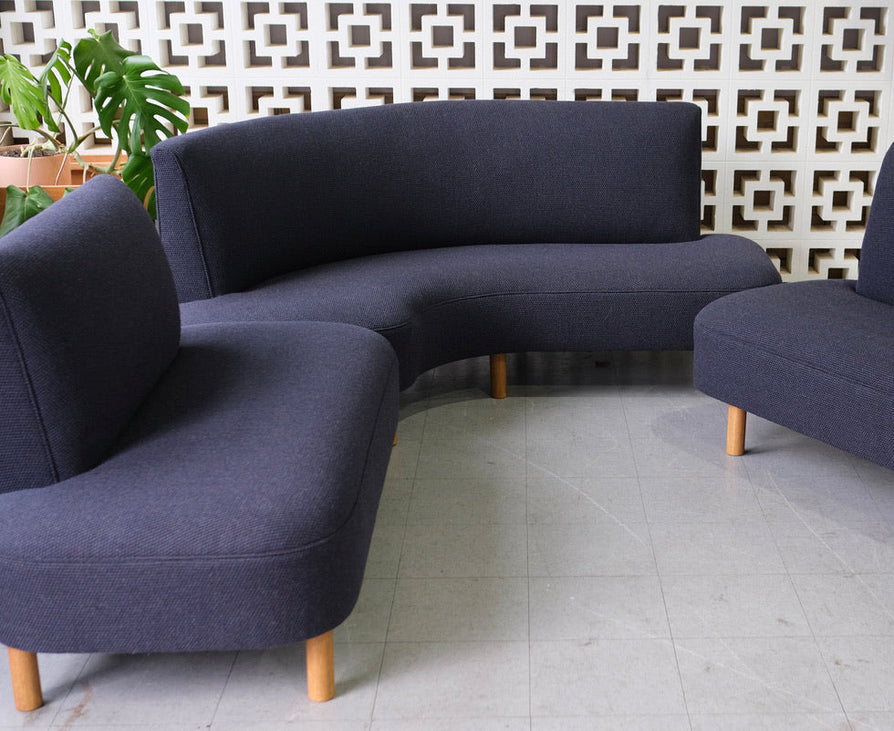 Mid-Century Curved Profile Sofa (ready for your upholstery choice)