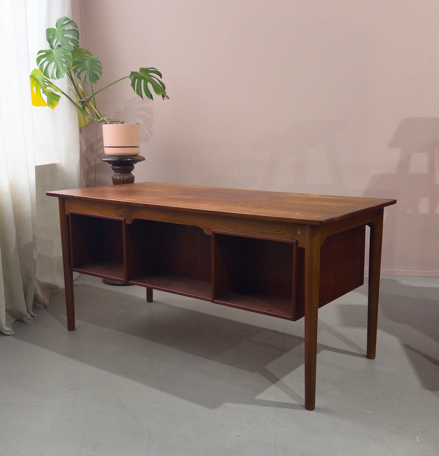 1950s Danish Writing Desk in Teak & Oak