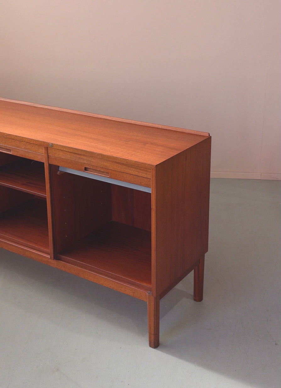 Danish Sideboard / Record Unit in Teak with Concertina Doors