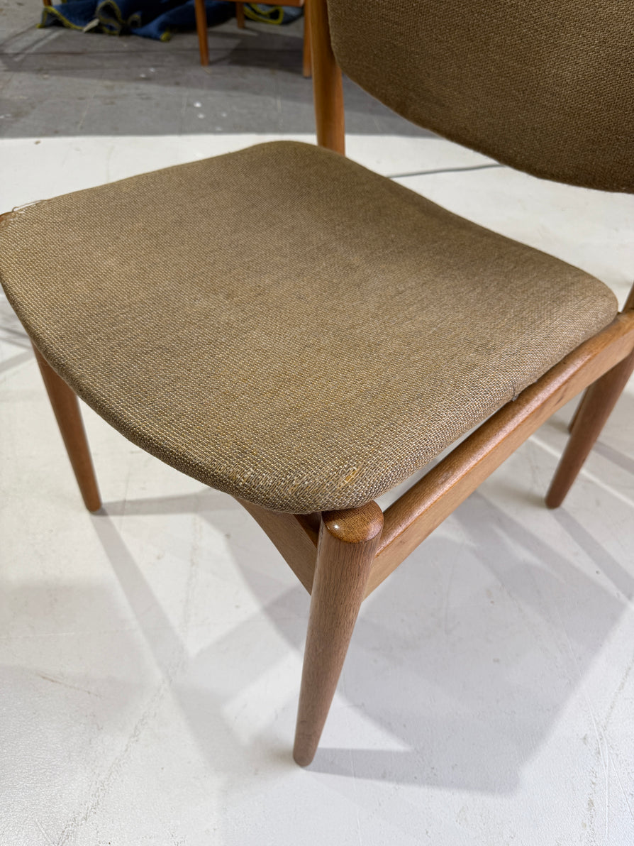 Set of Six "Captains" Dining Chairs by Erik Buch in Oak