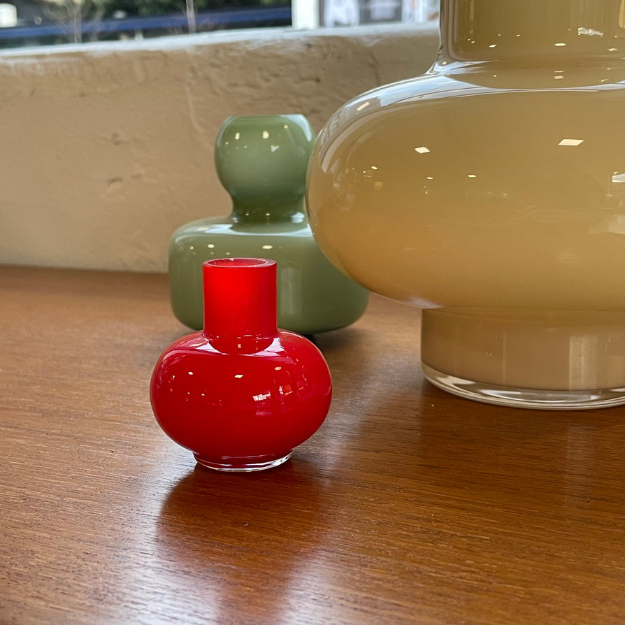 Marimekko Mini Glass Vase - Red