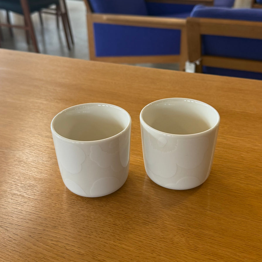 Pair of Marimekko Cups - Unikko in White