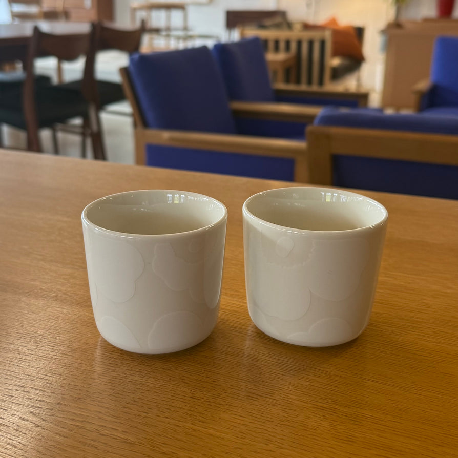 Pair of Marimekko Cups - Unikko in White