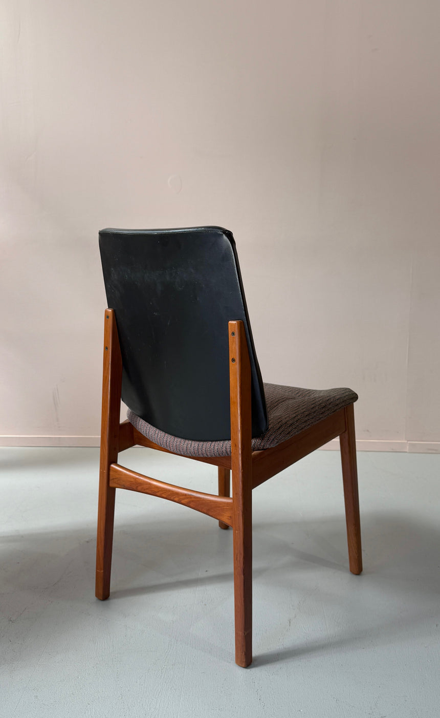 Six Noblett "Slab" Back Dining Chairs