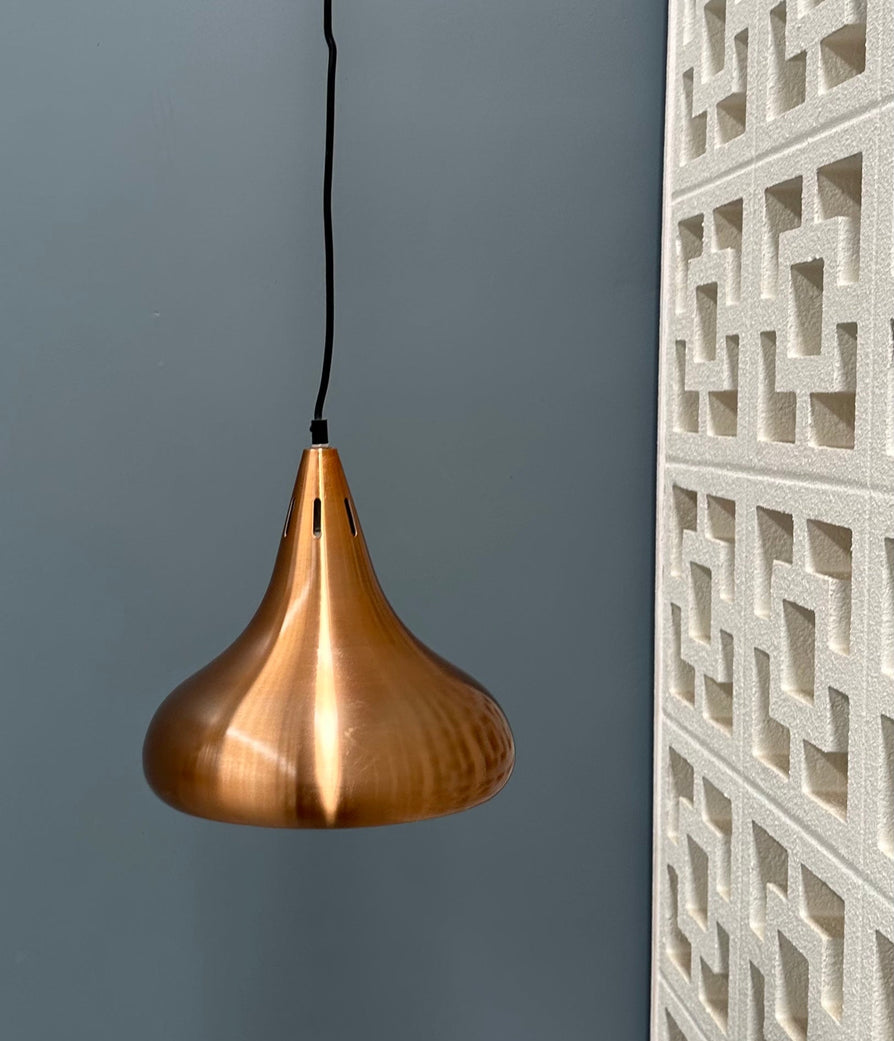 Danish Pendant in Brushed Copper Aluminium