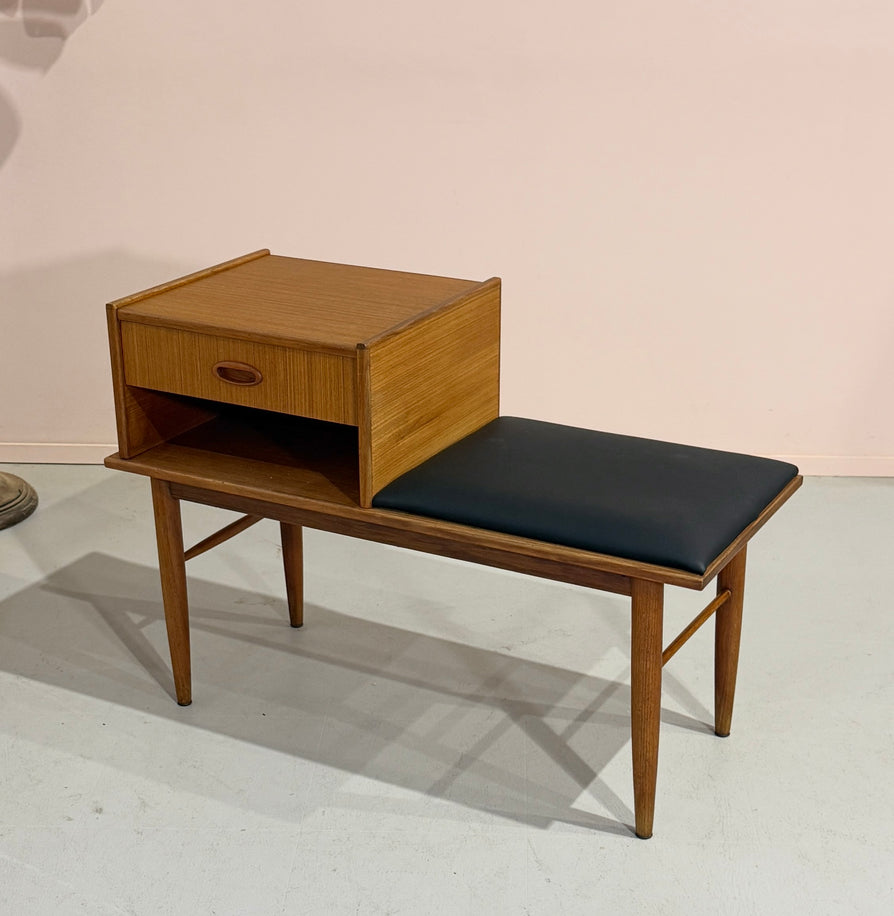 Mid-Century Telephone Table in Teak