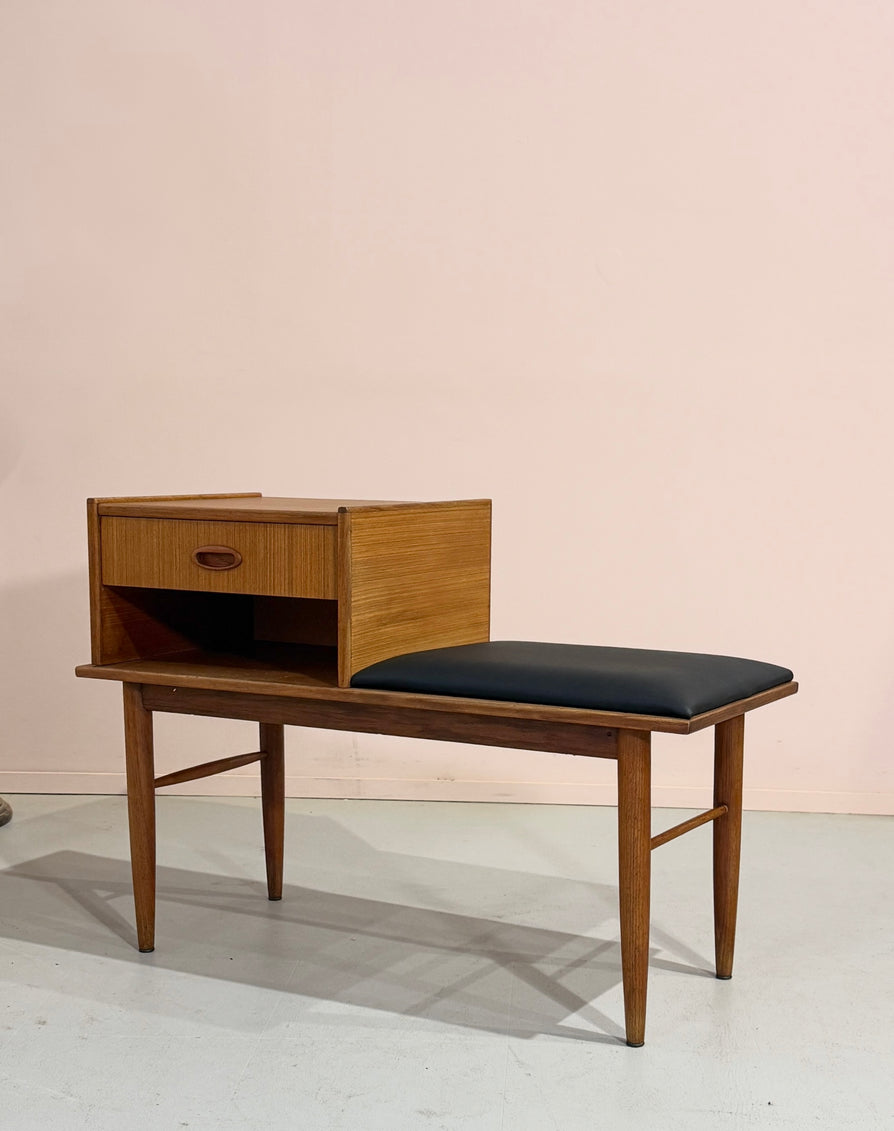 Mid-Century Telephone Table in Teak