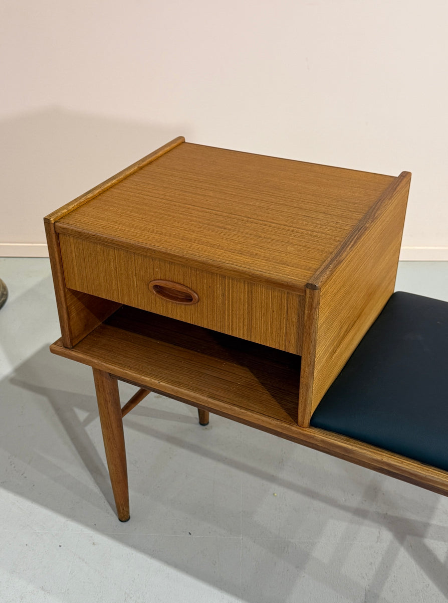Mid-Century Telephone Table in Teak