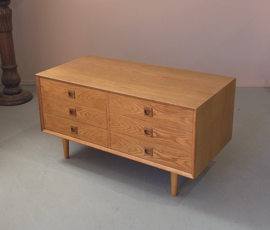 Low-Profile Chest of Drawers in Oak