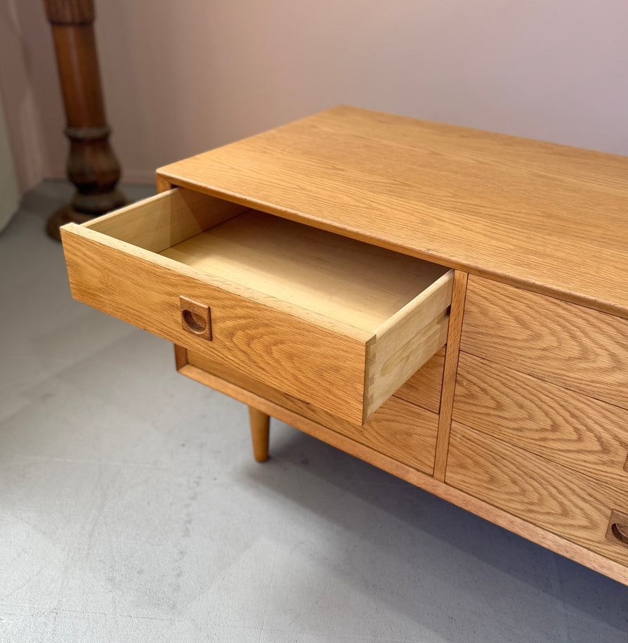 Low-Profile Chest of Drawers in Oak