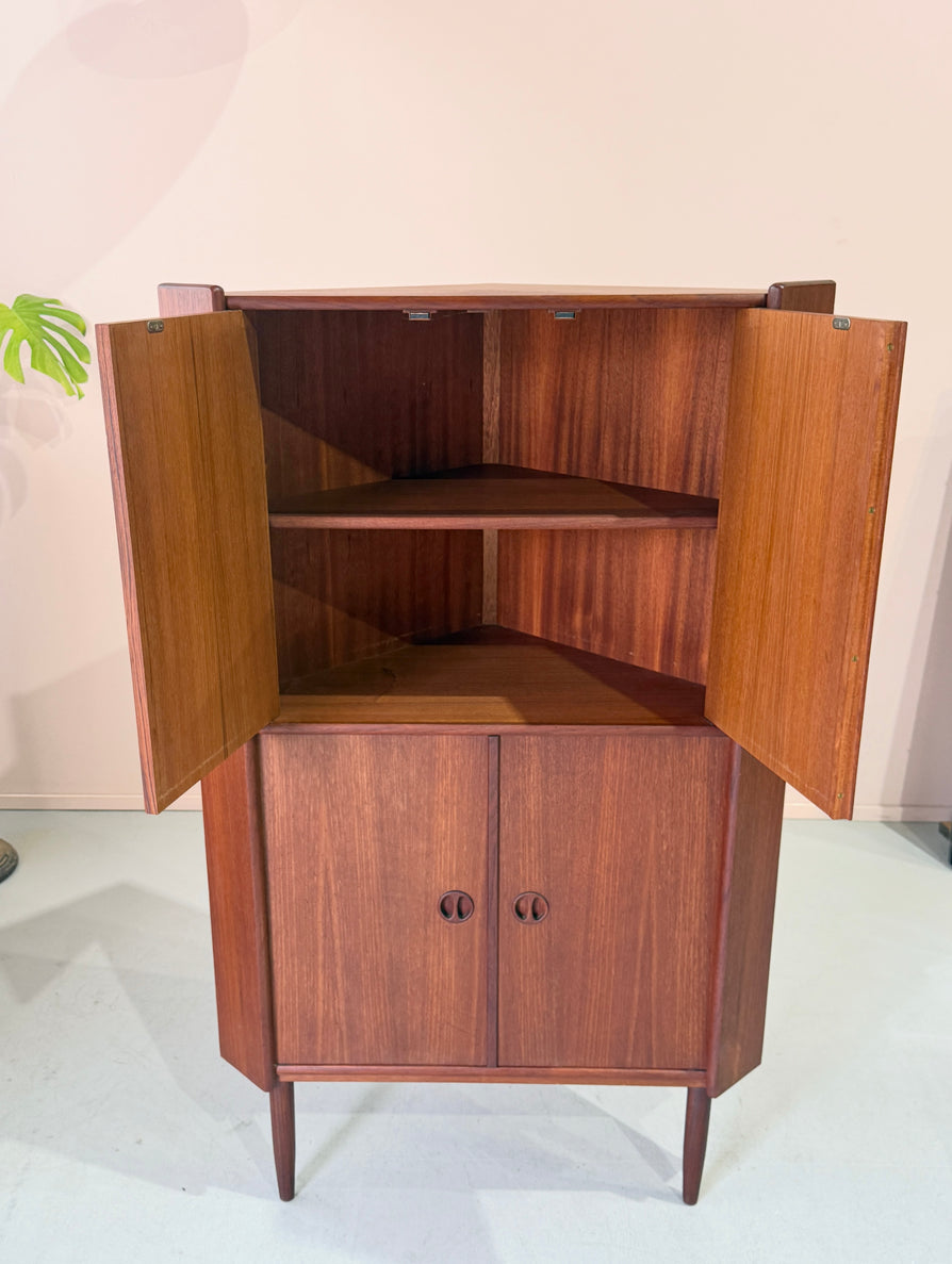 Danish Corner Cabinet in Teak