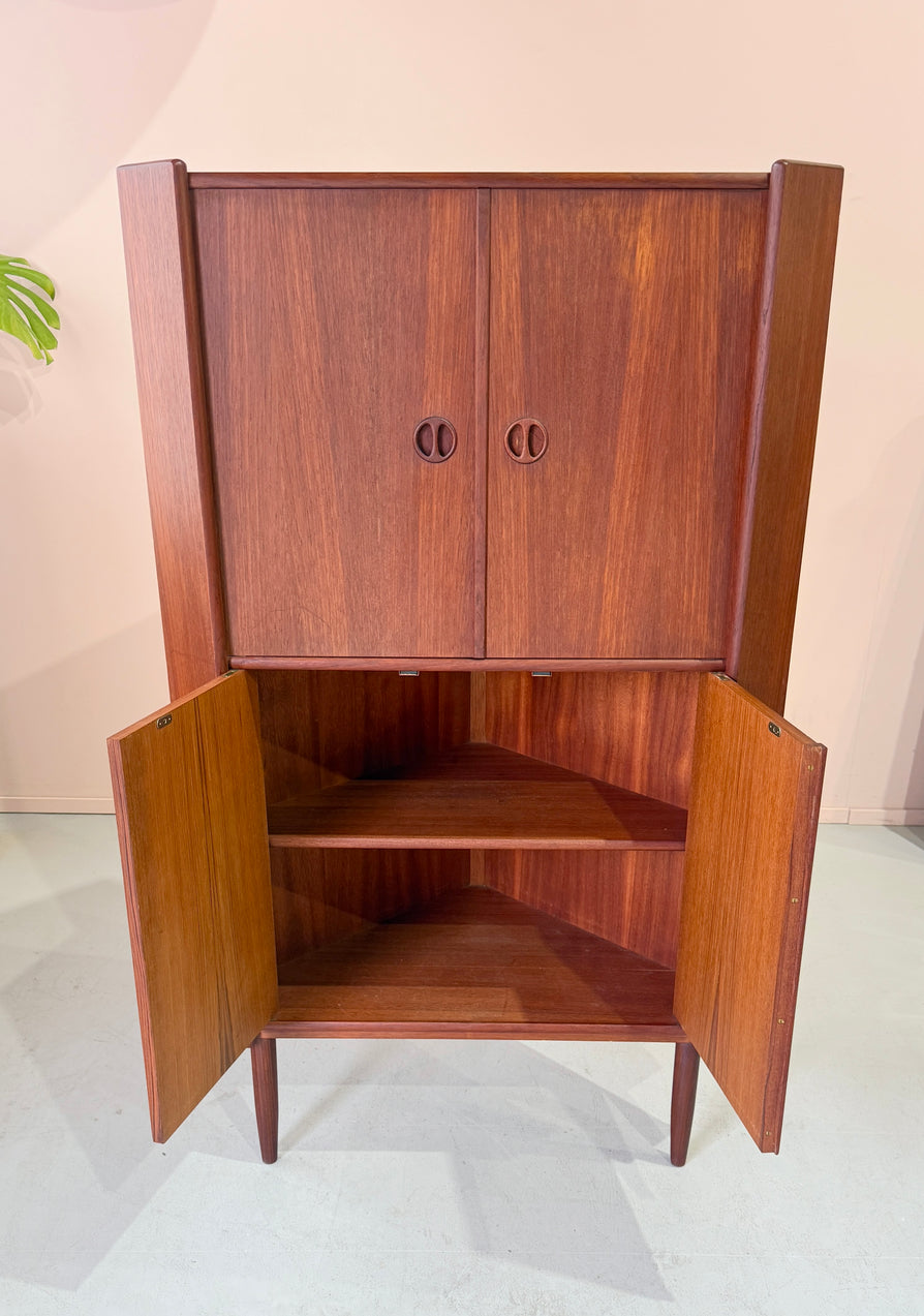 Danish Corner Cabinet in Teak