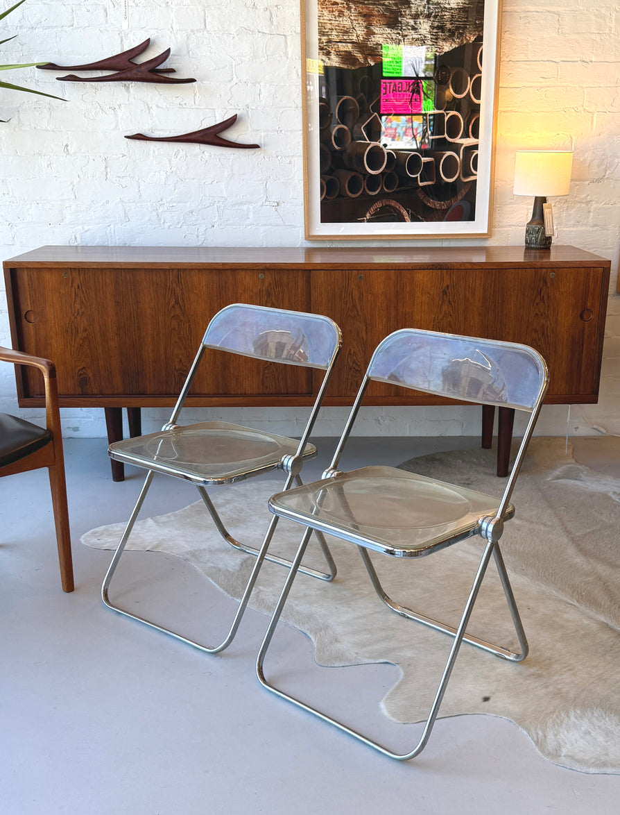 Pair of Original Giancarlo Piretti “Plia” Folding Chairs