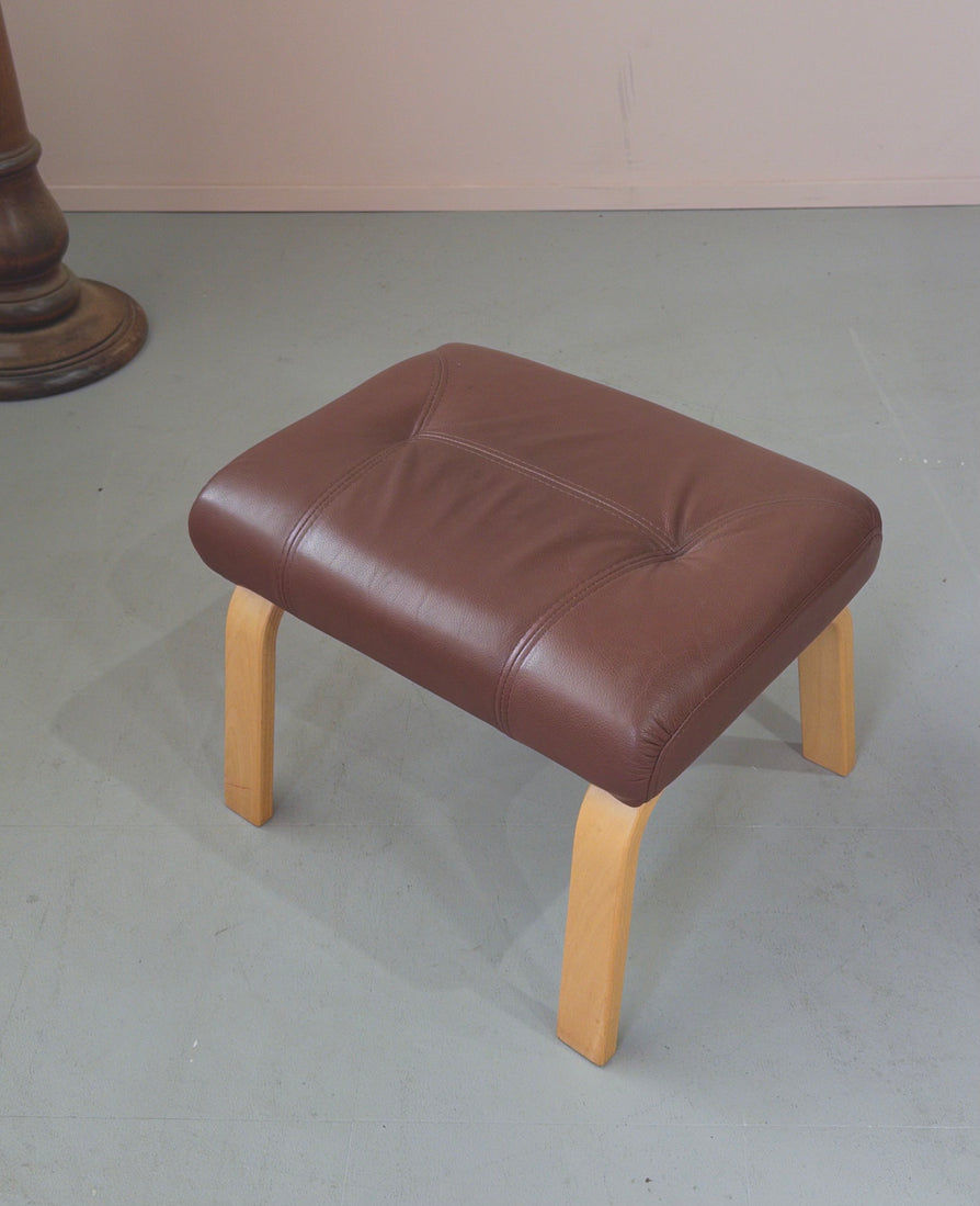 Danish Bentwood Footstool in Chocolate