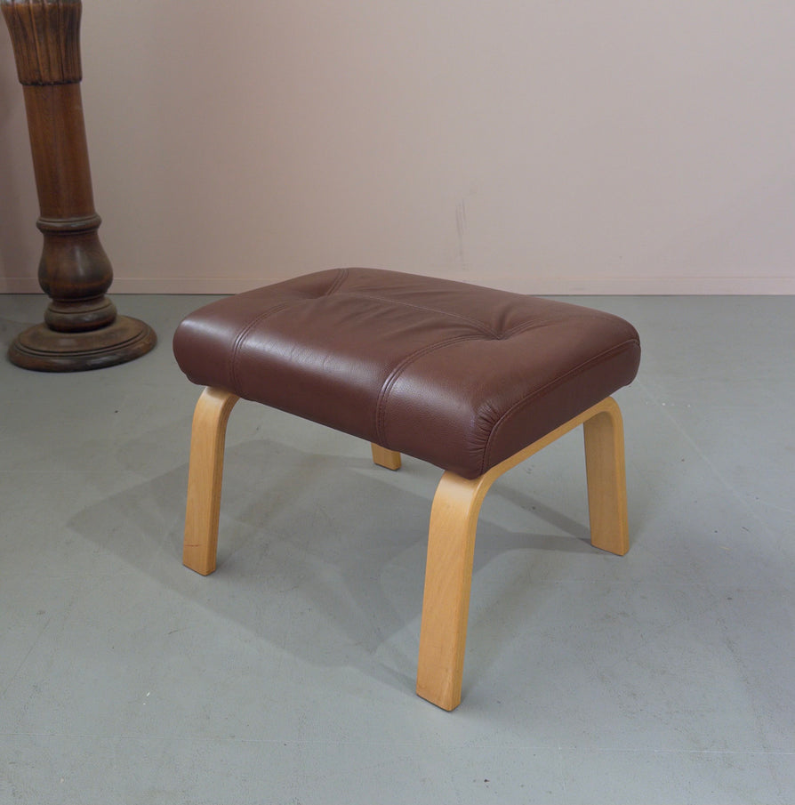 Danish Bentwood Footstool in Chocolate