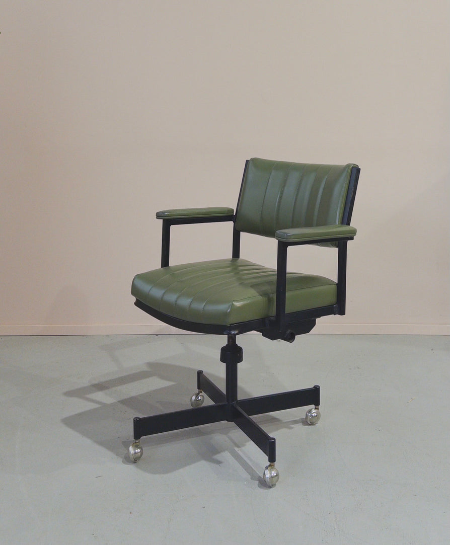 Mid-Century Office Chair in Sage Green