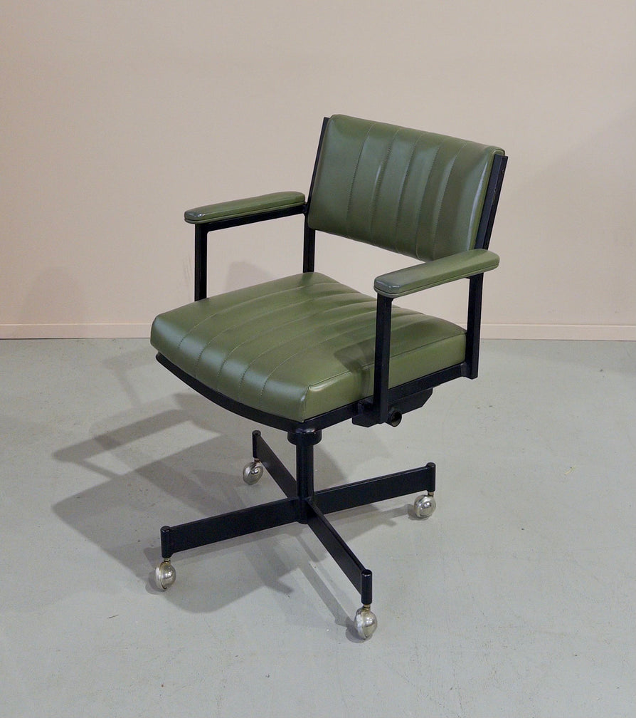 Mid-Century Office Chair in Sage Green
