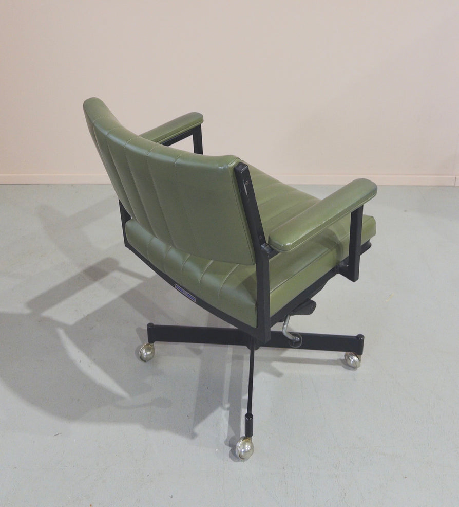 Mid-Century Office Chair in Sage Green