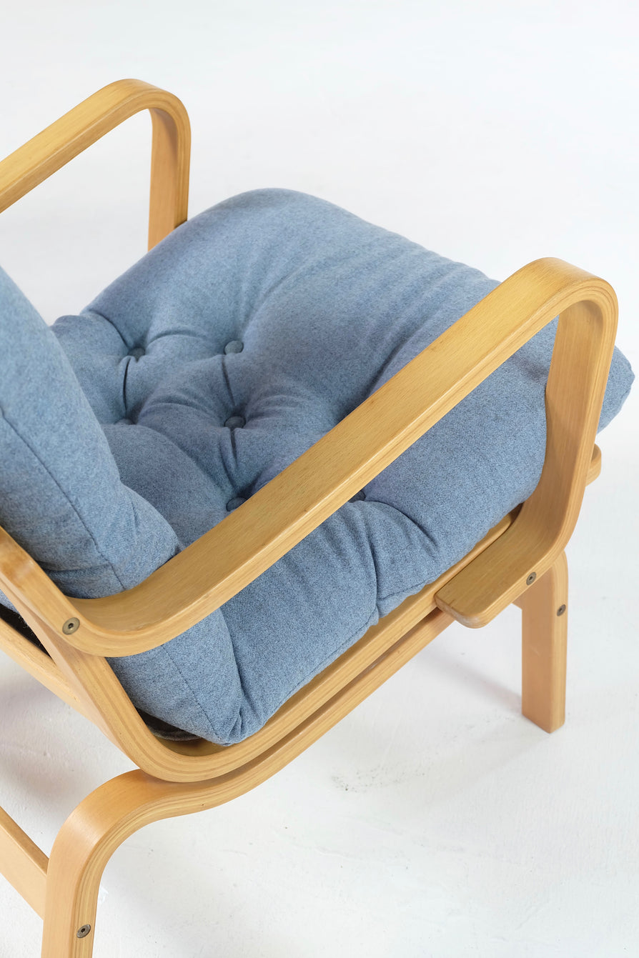 Yngve Ekström Lounge Chair in New Wool