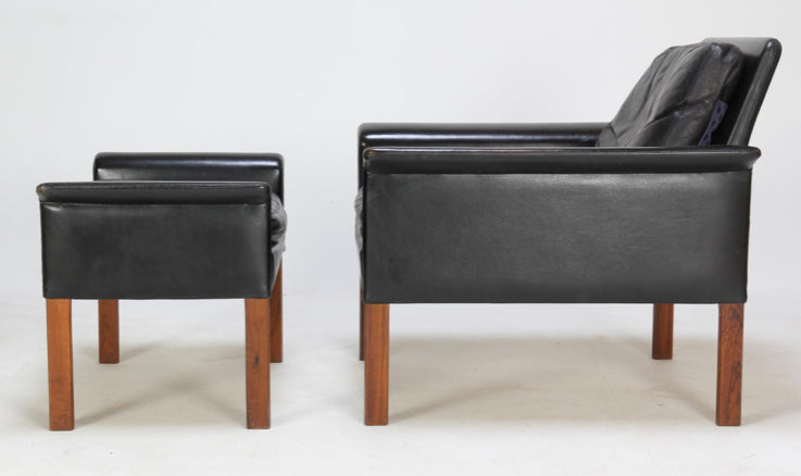 Hans Olsen Lounge Chair with Footstool