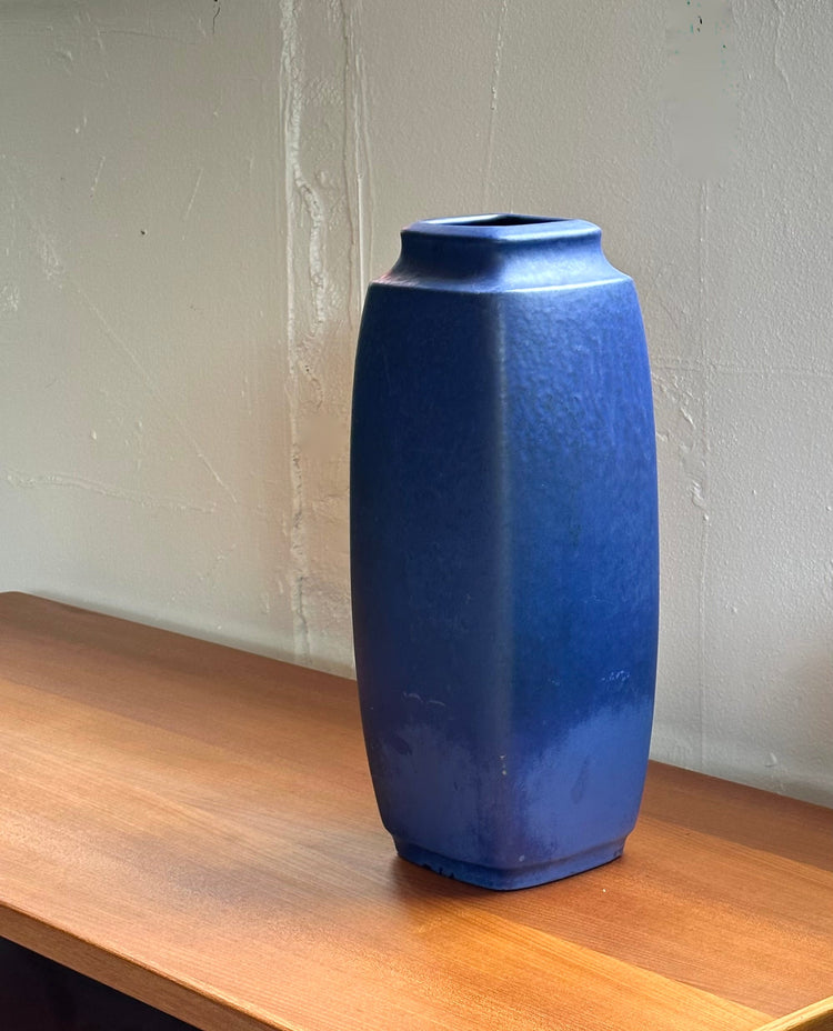 Tall Danish Ceramic Vase in Blue
