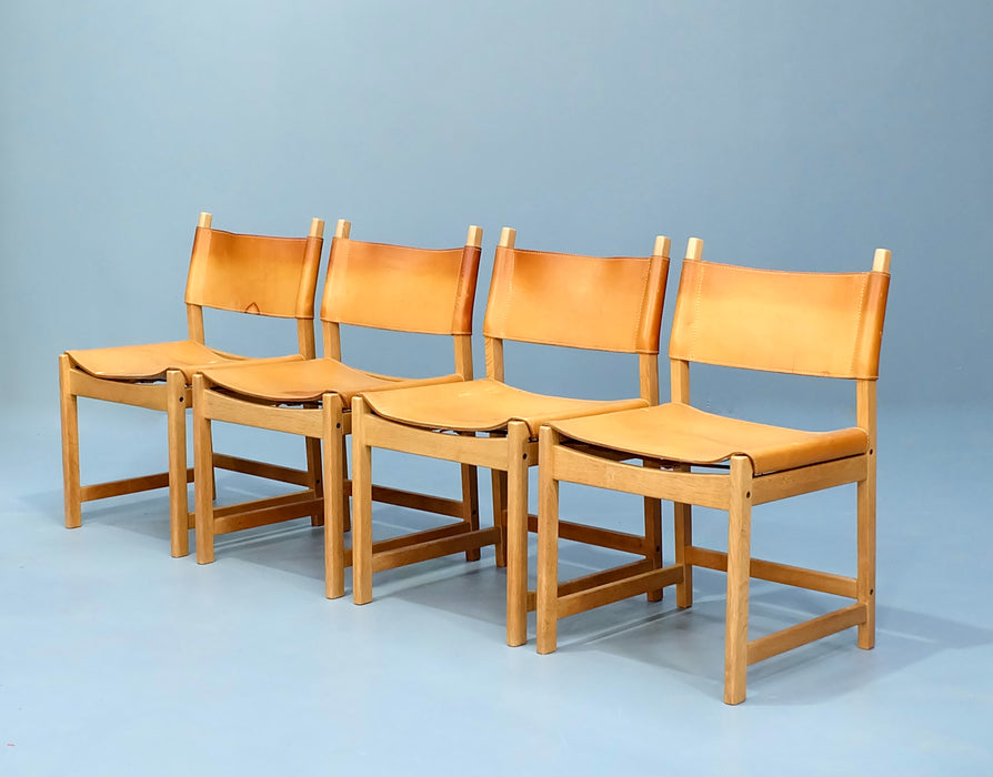 Four Kurt Østervig Dining Chairs in Oak & Leather