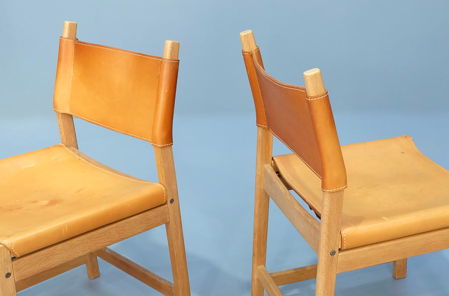 Four Kurt Østervig Dining Chairs in Oak & Leather