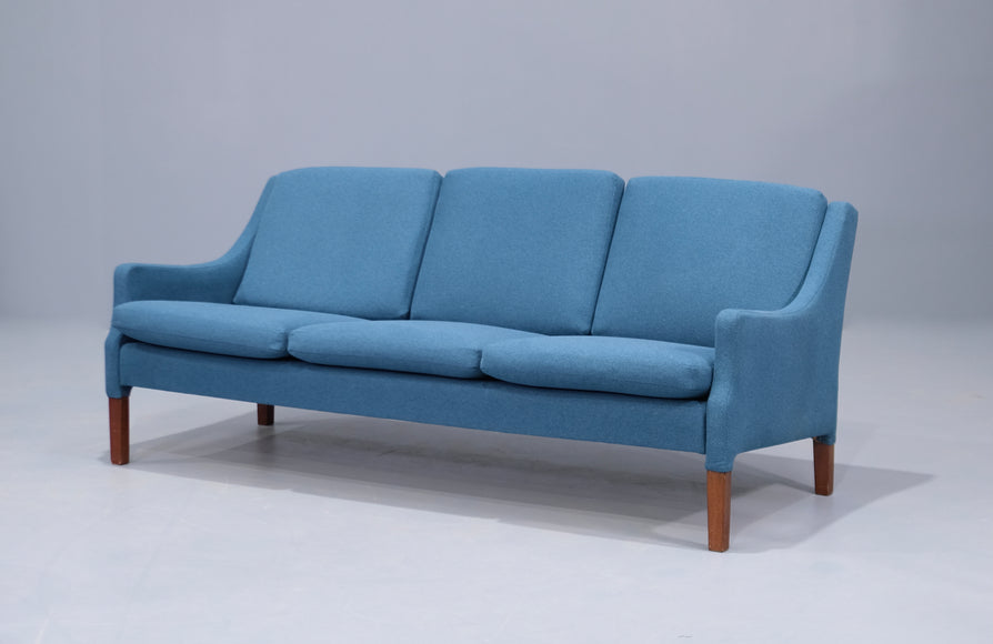 Danish Three Seater Sofa in New Fabric