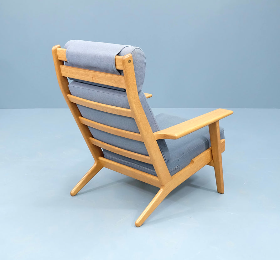 Hans J Wegner High-back 'Plank" Chair in Oak
