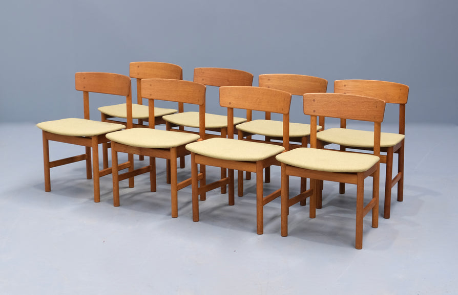 Eight Børge Mogensen #3236 Dining Chairs