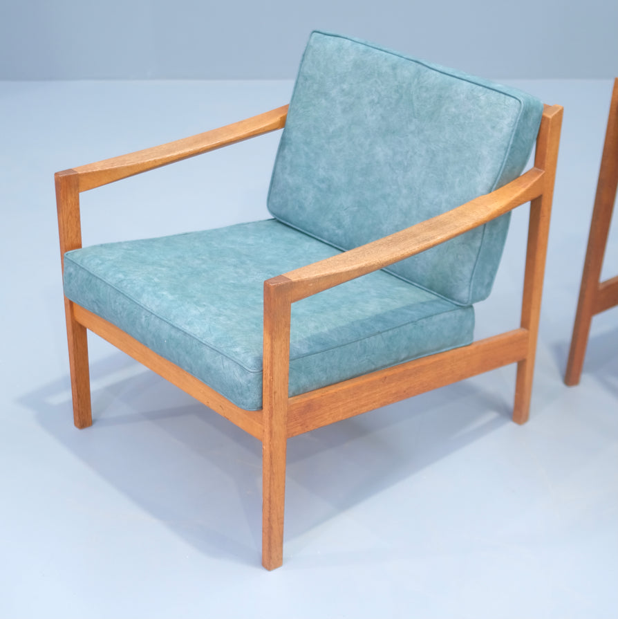 Pair of Danish Easy Chairs in Teak