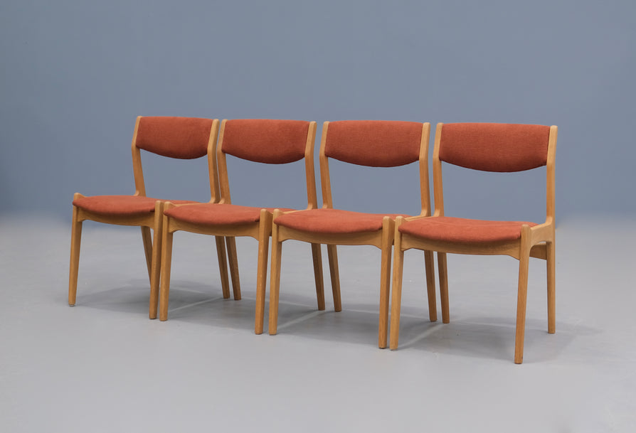 Four Danish Nova Dining Chairs in Oak