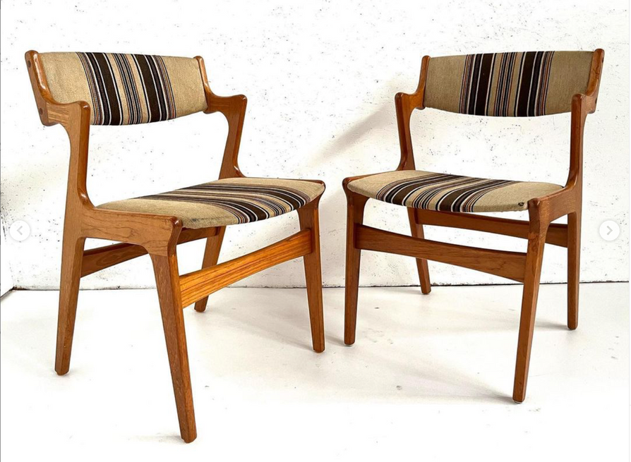 Four Danish Elbow Dining Chairs by Nova