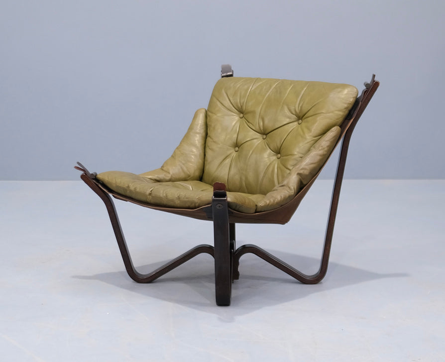 Viking Chair in Green Leather