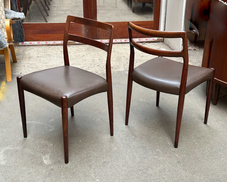 Four Johannes Andersen "Anne" Dining Chairs in Rosewood