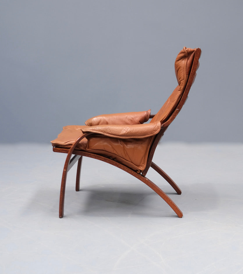 Skipper Møbelfabrik Bentwood Lounge Chair in Leather
