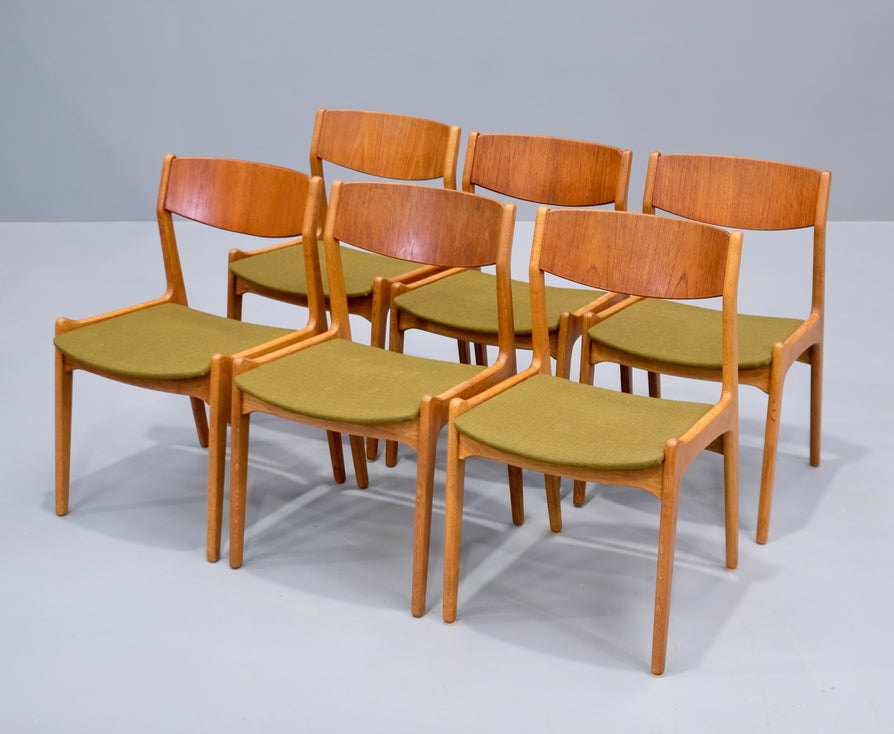 Six Nova Dining Chairs in Oak and Teak