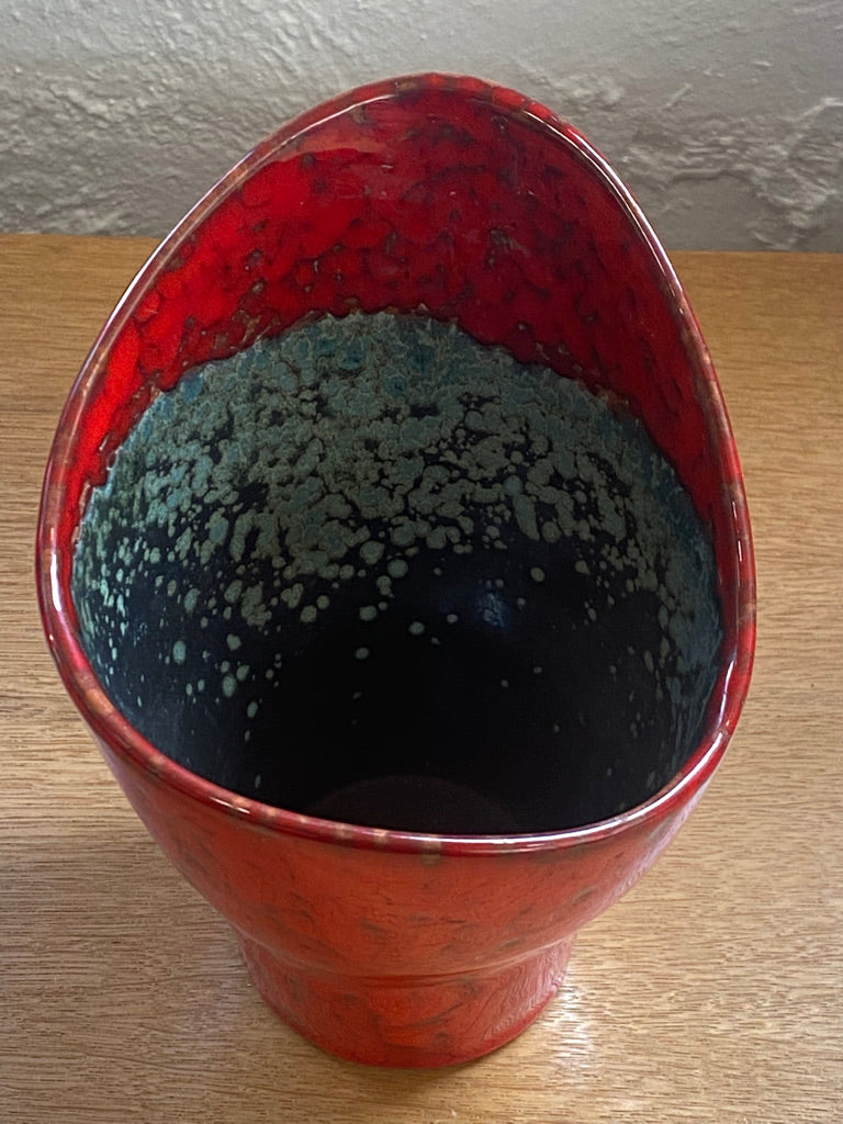 Mid-Century Vase in a Red Glaze