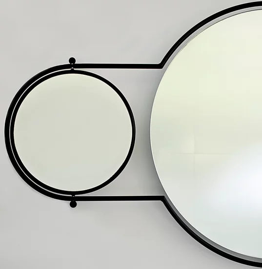 Orbit Wall Mirror by OMK 1965 (Jet Black)